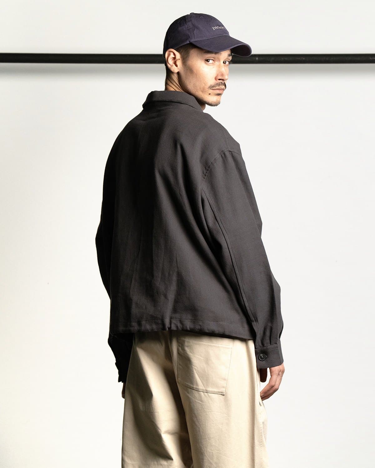 Black Coach Jacket — Back view